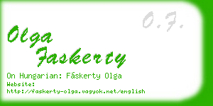 olga faskerty business card